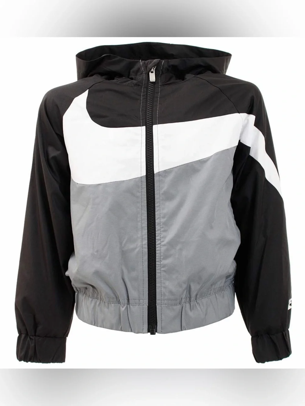 Nike kids hooded Windrunner swoosh Ripstop Jacket Sz 7 L